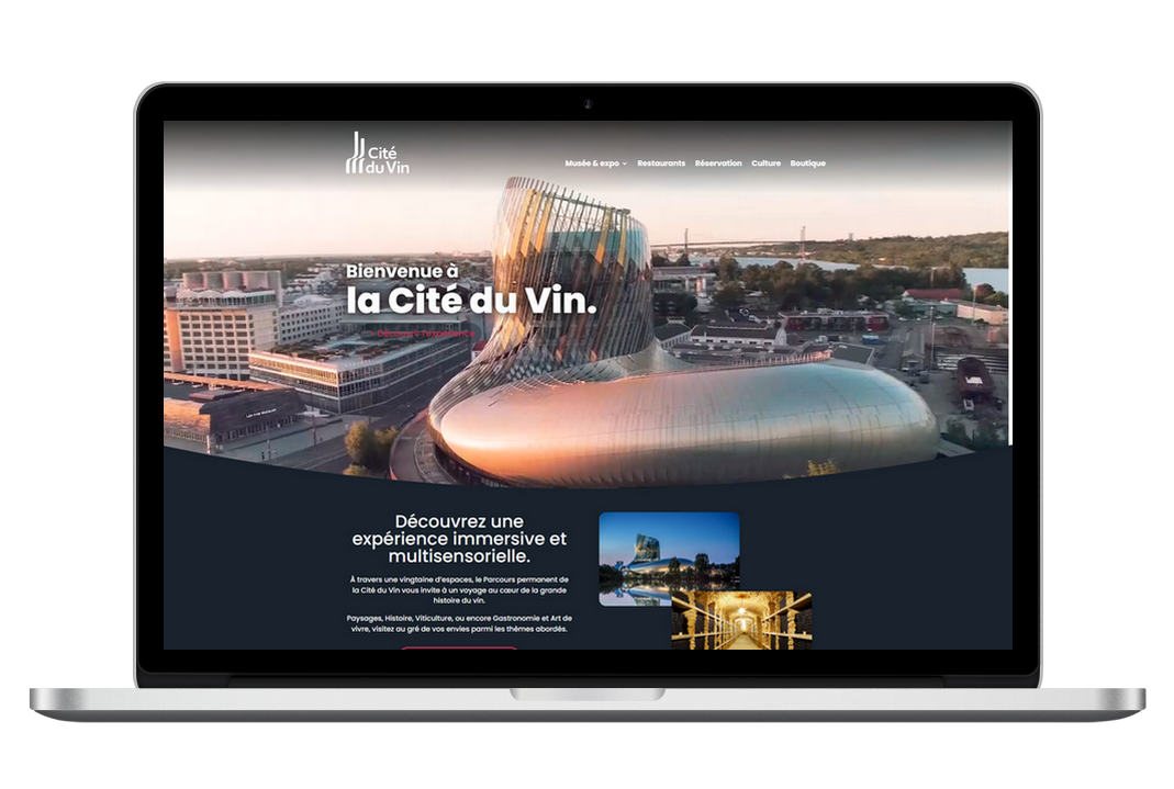 Mockup création de site web - Projet Cité du Vin
